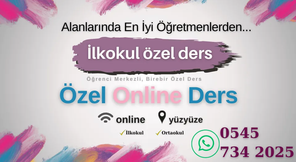 İlkokul Özel Ders Adresi Özel Online Ders