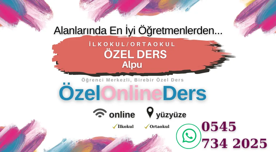 Alpu İlkokul Özel Ders Öğretmeni En İyi öğretmneler Alpu