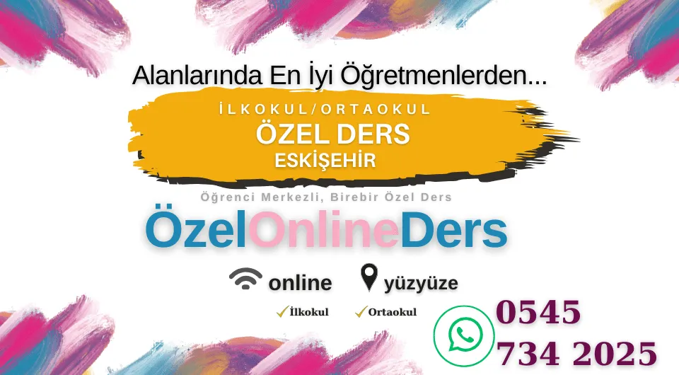 Özel Ders Eskişehir, Öğrencilere bire bir online özel ders hizmeti için iletişime geçebilirisiniz.